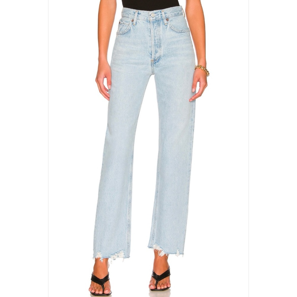 Agolde Light Blue Distressed Jeans
